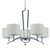 Simple & Modern white fabric Chandelier lighting,CE/VDE approval silver chain chandelier light (CG-336-5P &3P)