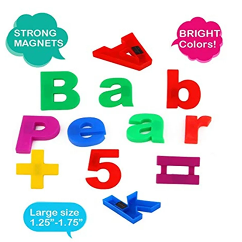 MAGNETIC Alfabeto Lettera Numero Magneti Da Frigo per bambini imparare l'ortografia insegnare MEMO 