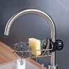 Bathroom Kitchen Metal Gold Sink Caddy Sponge Holder Storage Faucet Drain Rack