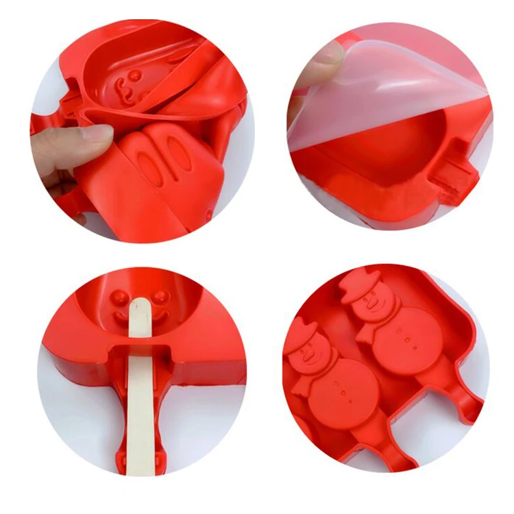 3 Holes Custom Silicone Ice Cream Stick Popsicle Mold With Lid Buy