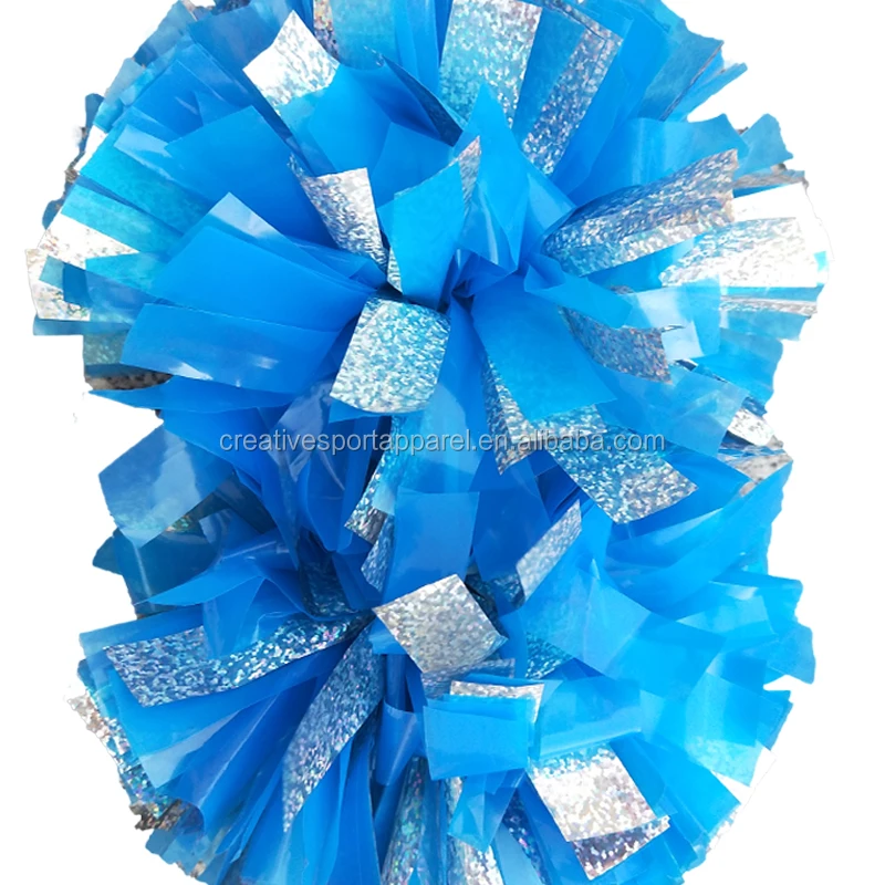 Metallic 6 Inch Size Cheerleading Pom Poms Pet Material Buy
