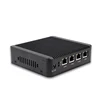 Aluminum Industrial Fanless barebone system mini Pc oem X86 12V Desktop computer celeron J1900 with 4 RJ45 port