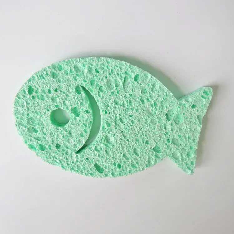 Cute Kids Sponge Colorful Fish Shape Bath Cellulose Sponge Buy Bath