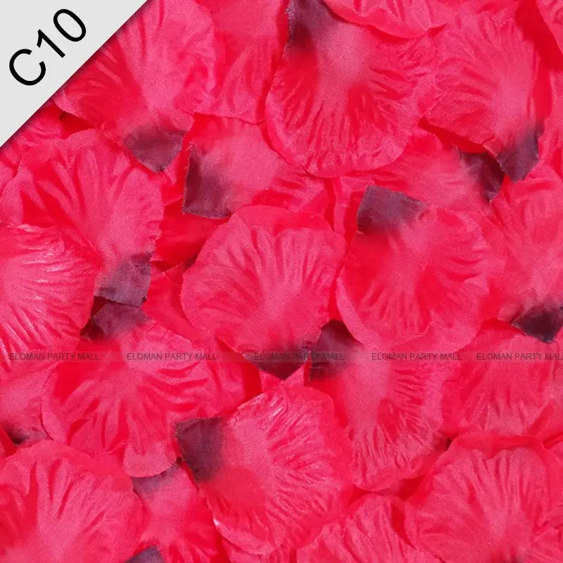 ELOMAN 500 piece Silk Rose Flower Wedding Home Decor Confetti Petals Artificial Flower Wedding Decorations