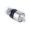 3 Position 16mm 2NO2NC Latching Illuminated 12V Led Waterproof Selector ON OFF Switch