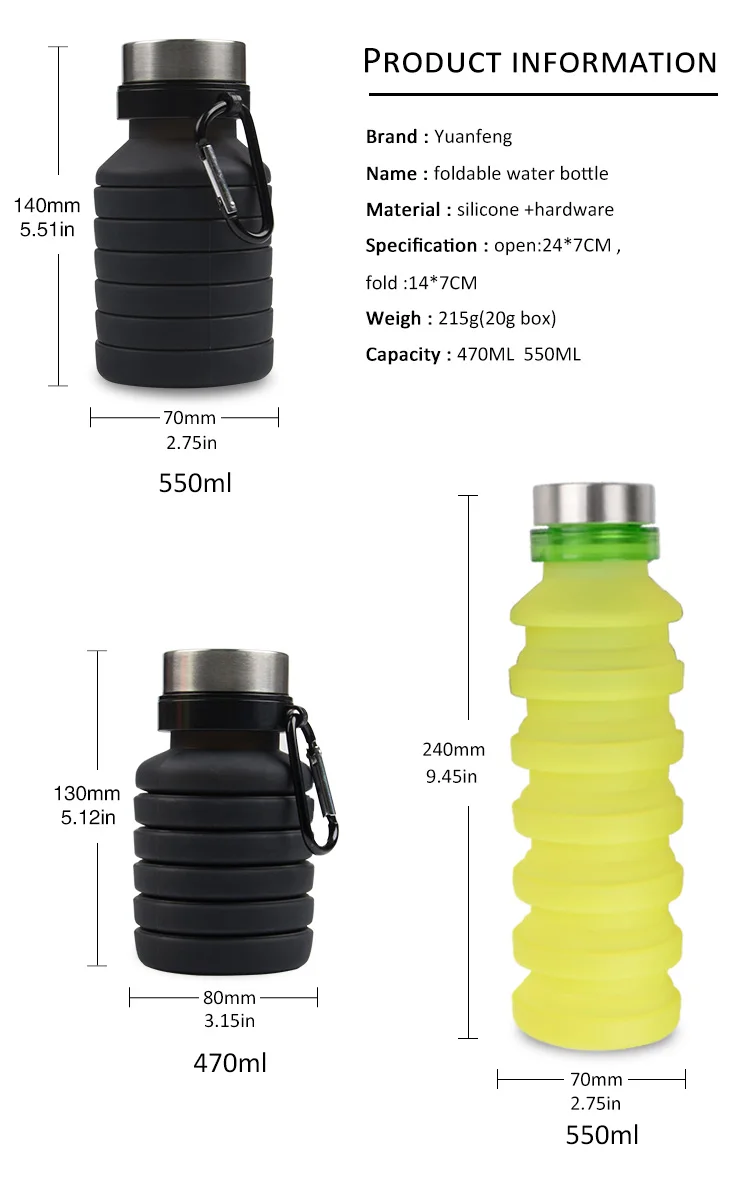  High Quality collapsible water bottle 5