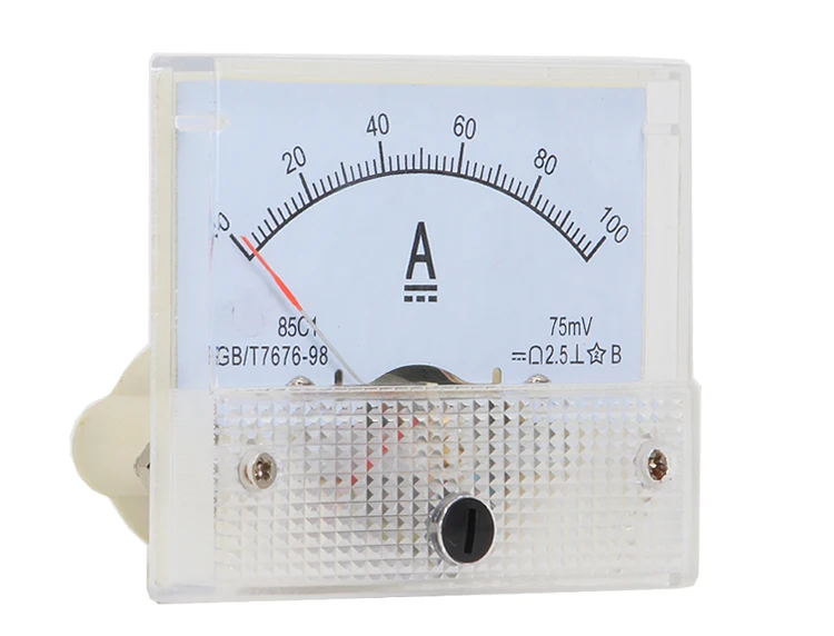 Analog Panel AMP Current Meter Ammeter Gauge Tester 85C1-A 85C1 1A 2A 3A 5A 10A 15A 20A 30A 50A 75A