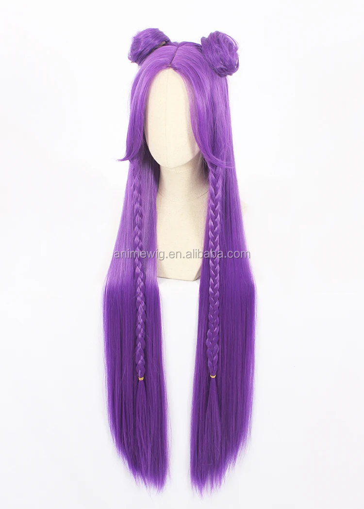 League of Legends Kaisa KDA Skin s8 Cosplay Kostüm Costume Perücke wig Purple 