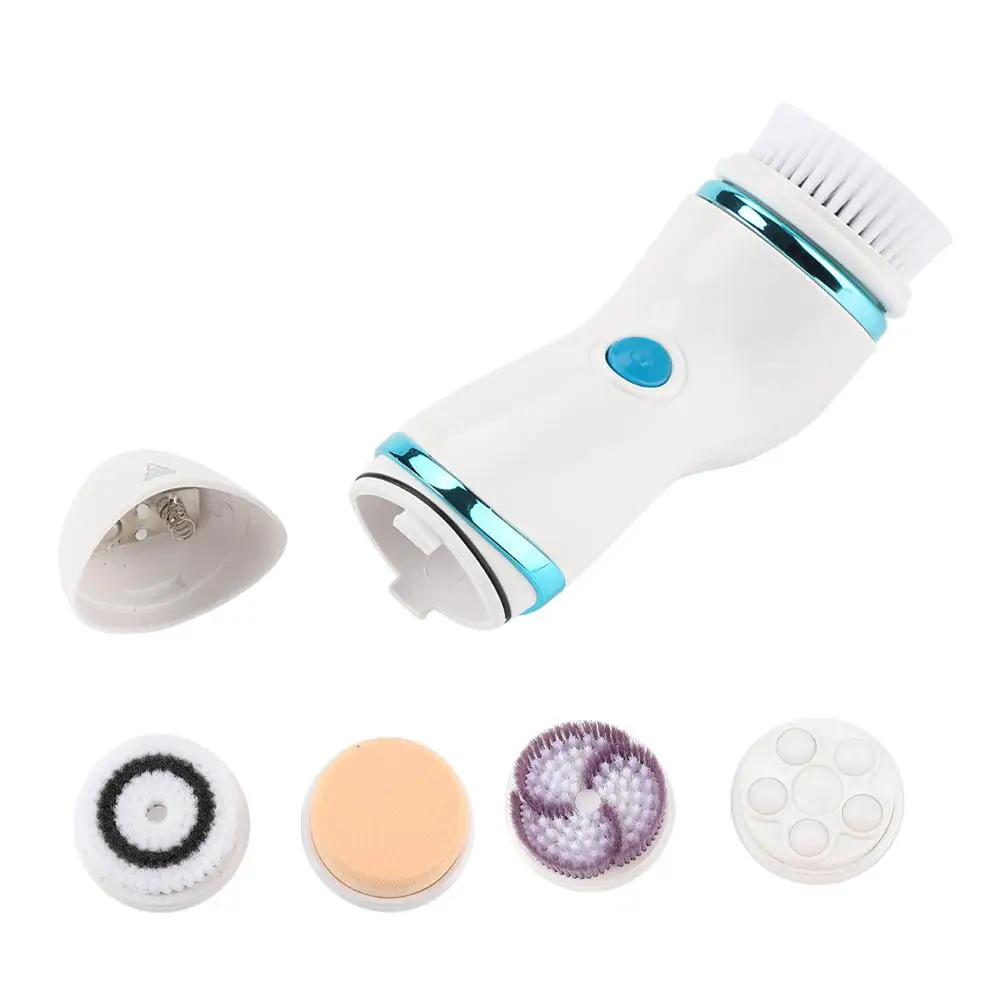 CNAIER 4 in 1 Electric Face Brush with 2 Speeds Setting Include Detachable Handle&4 Brush Head