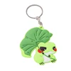 high quality micro injection embossed washable novelty 3d pvc key chain custom frog keychain