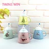 Europe 2019 new unique christmas gift ideas wholesale high quality low cost white ceramic tea cup water ups for women 573