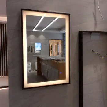 Full Length Bathroom Wood Frame Led Lighted Mirror On Alibaba Com