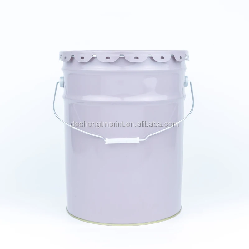 20 Liter Conical White Coating Flower Lid Paint Pails Empty Tinplate 5 Gallon Metal Bucket Buy