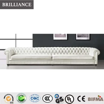 White Color Modern Extra Long Leather Sofa For Home Furniture White Color Modern Extra Long Leather Sofa For Home Furniture