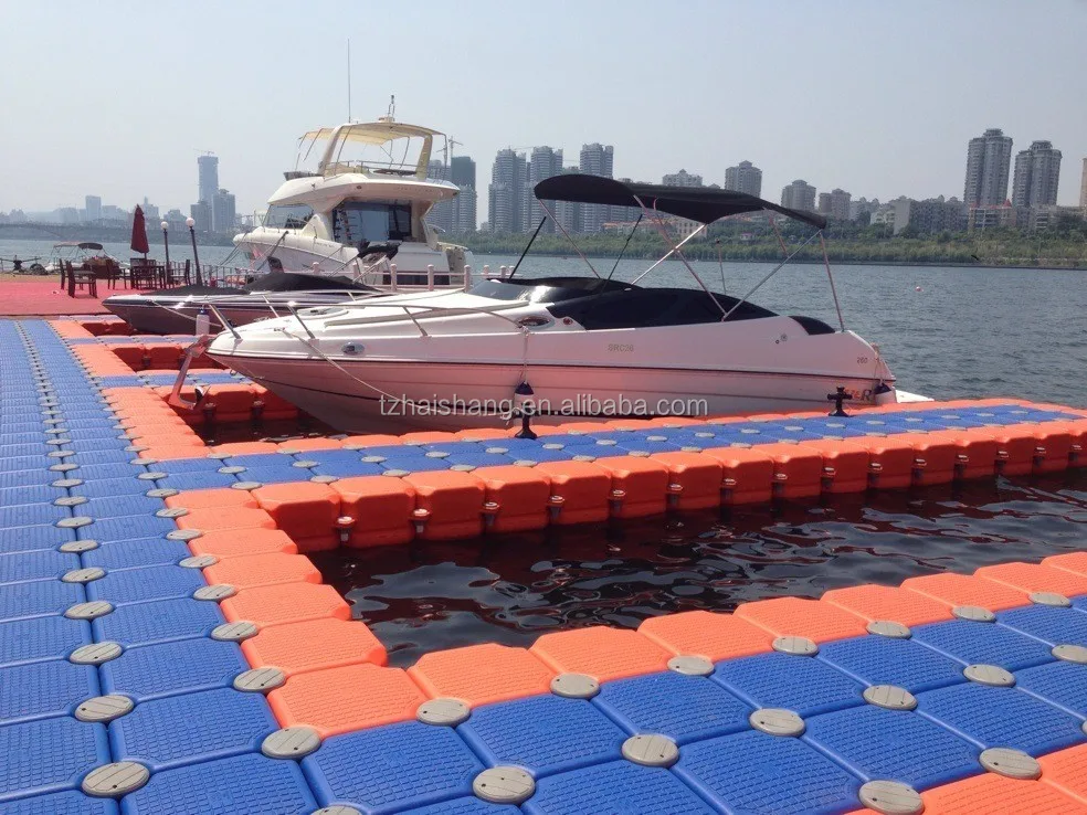 Plastic floating deck piers, View floating pier deck, HiSea plastic