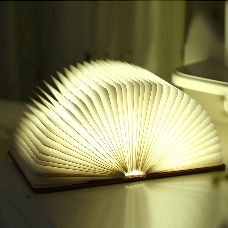 AGQ China Supplier creative Home Decoration USB PU Cover folding lumio led book lamp