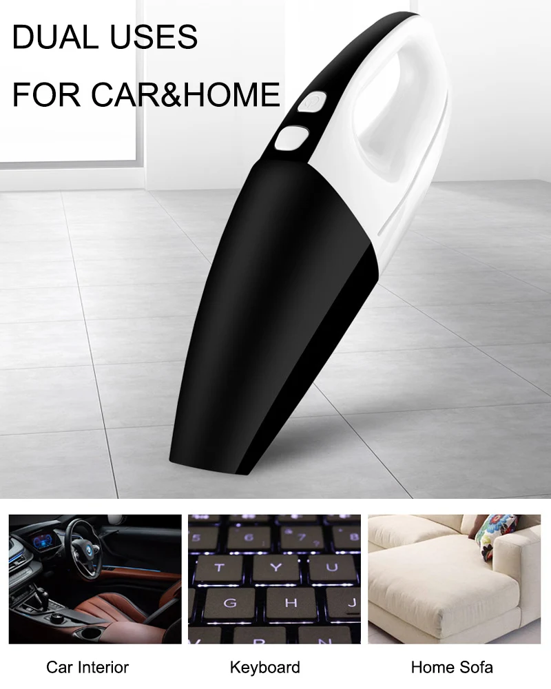 Handheld 3.5Kpa suction rechargeable cordless wet dry car vacuum cleaner high power for car home office