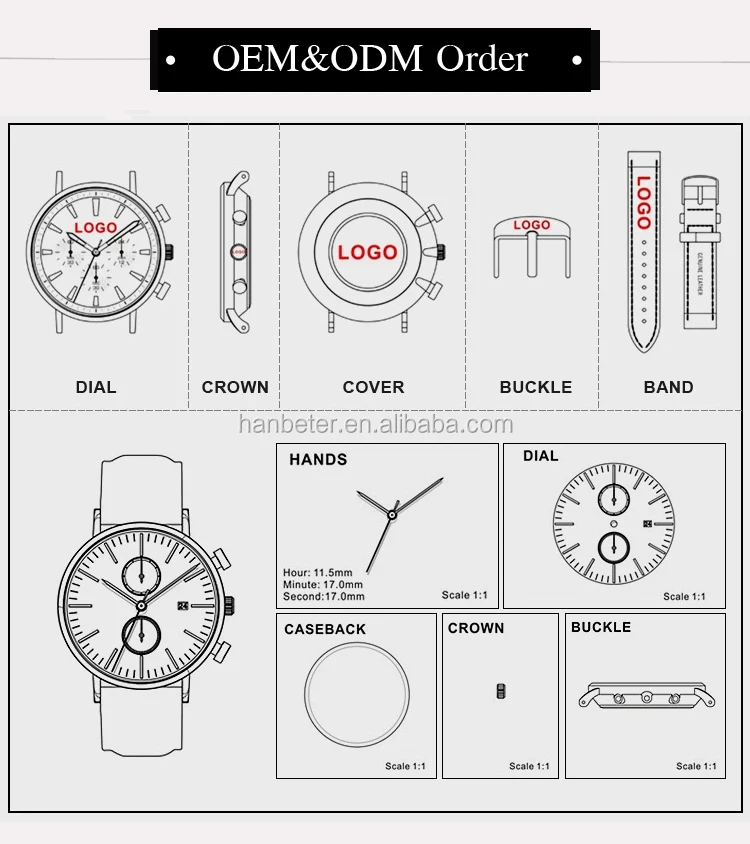OEM Service Custom Logo Branded Watch Men Wrist Watch With Sapphire Glass