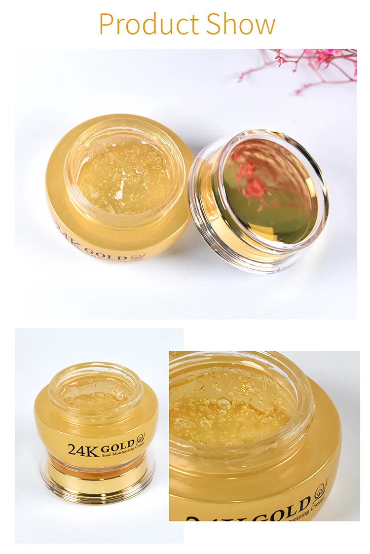 Private label 24K Pure Gold Snail Serum Anti Wrinkle Cream