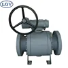 LOV 3PC Split Body Carbon Steel A105 Soft Seat PTFE Pneumatic Trunnion Ball Valve