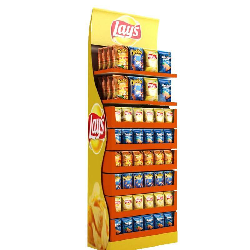 Custom Printing Cardboard Potato Chip Display Stand For Chips,New