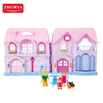 Zhoryaプラスチックハッピーファミリーdiyキッズミニおもちゃハウスでミニ家具とペット Buy ハッピーファミリードールハウス Diyドール ハウス 子供ドールハウス Product On Alibaba Com