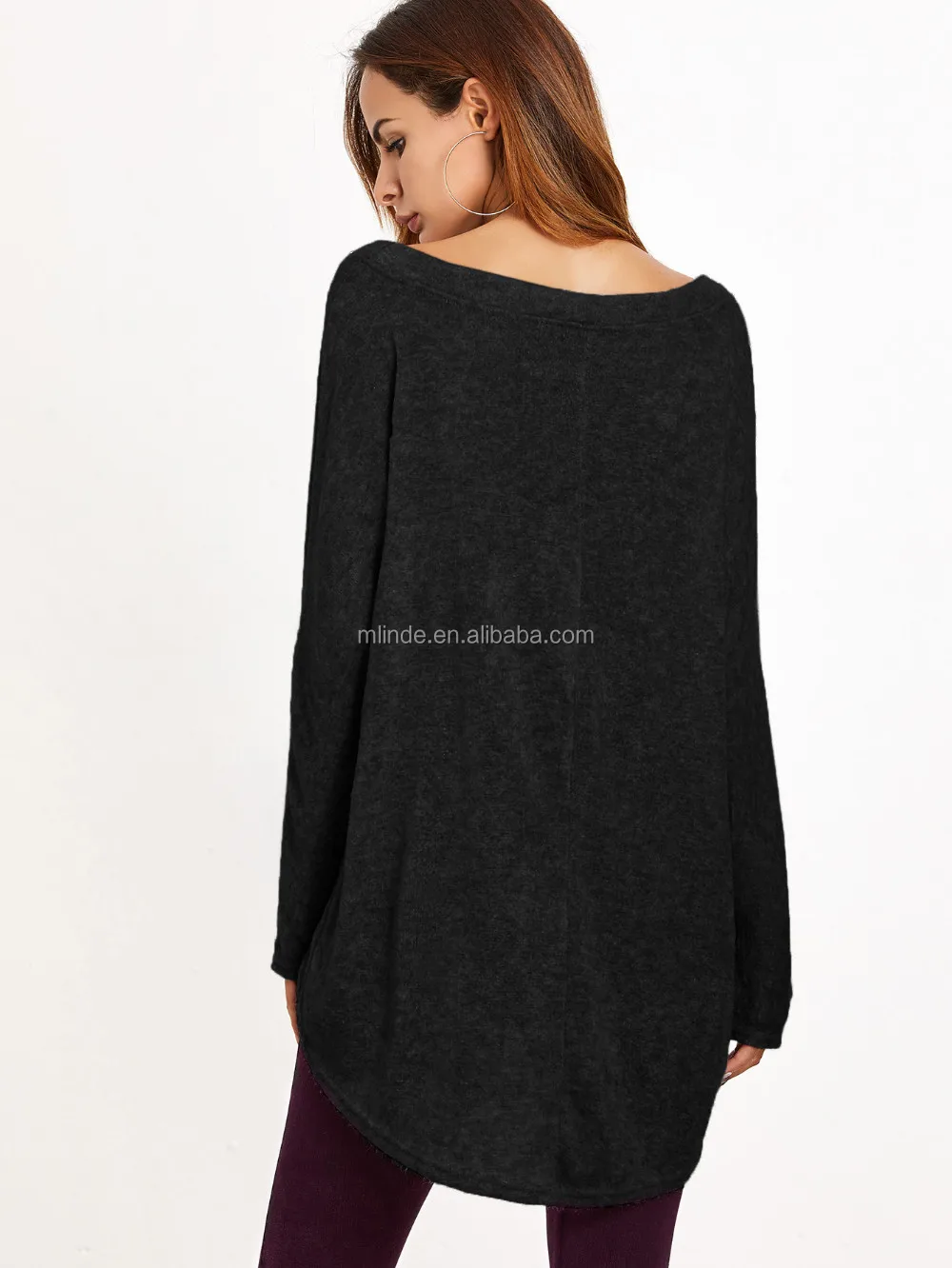 one shoulder dip hem tops