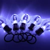Cute Color Changing LED Flashlight Light Bulb Lamp key chian Keychain Lamp Torch for wedding gifts