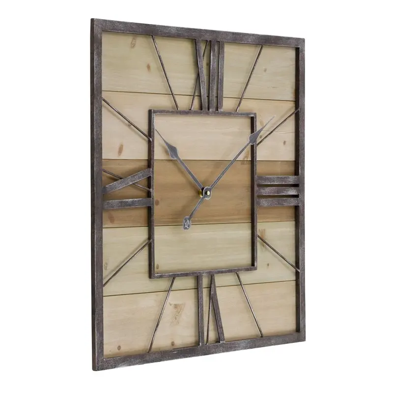 Square Decorative Fashion Wooden Wall Clock Buy Wooden Wall Clock