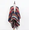 fashion Autumn and winter scarves women 's travel shawls Acrylic cashmere national wind fork thicken cloak scarf