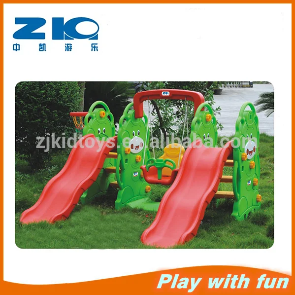 double slide swing set