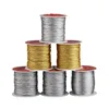 0.2/0.4/0.6/0.8/1mm Silver Gold Nylon Cord Wire Roll Thread String Rope Bead Tassel DIY Braided Bracelet Necklace Making Finding
