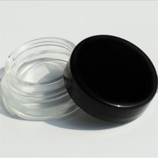 9ml Child Resistant Glass Cosmetic Jar Clear Eye Cream Container Glass