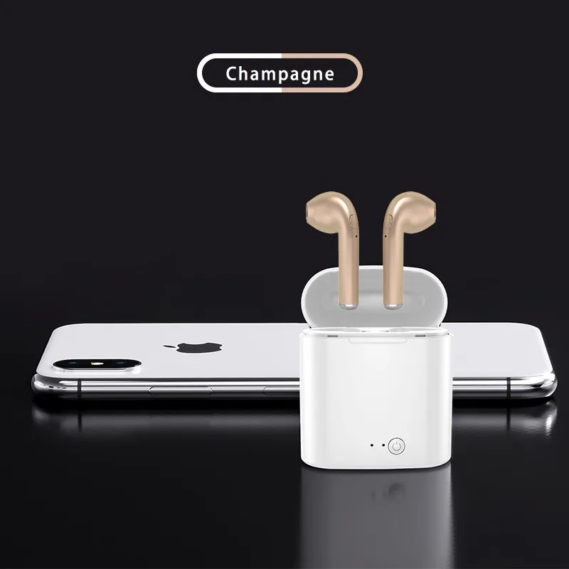 Smart Phones Support I7s TWS Bluetooth 5.0 Wireless Earphones True Stereo Earbuds Binaural Calling Headset With Charging Bin - ANKUX.COM