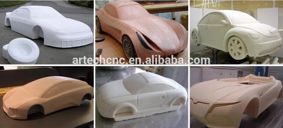 3d Woodworking Wood furniture carving 5 axis cnc router for eps foam car boat mold