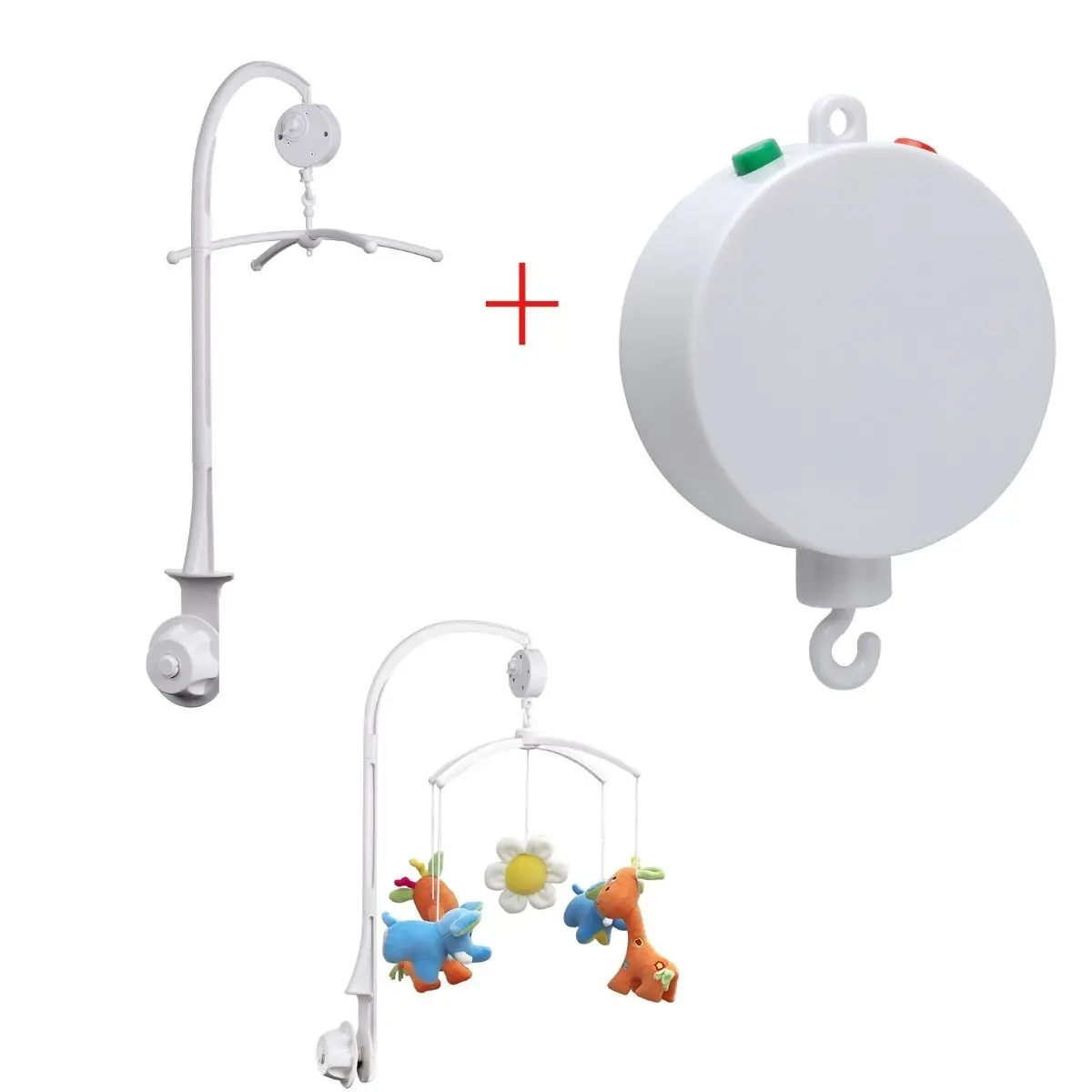 Baby Cot Mobile Bed Bell Bracket + Wind 