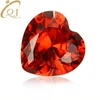 Wholesale price orange 3x3mm heart shape cubic zirconia stone