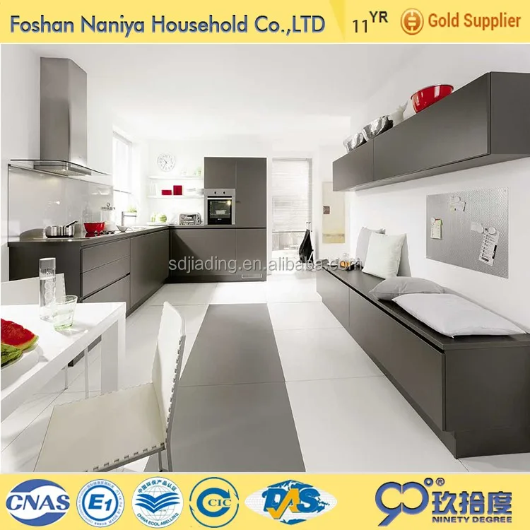 customized modular kitchen with stainless steel rice dispenser