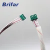 UL2468 26AWG white in red flat electrical cable assembly with PVC silicone fiberglass sleeving
