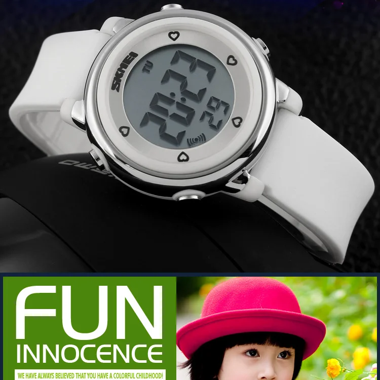 SKMEI 1100 Boy and Girl Kid Digital Watch 50M Waterproof Fashion Colorful LED Digital Sports Children Watches