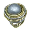 Handmade Alloy Wires Acrylic Beads Big Rings For Women Unique Design Vintage Finger Jewelry Rings Hand Accessories