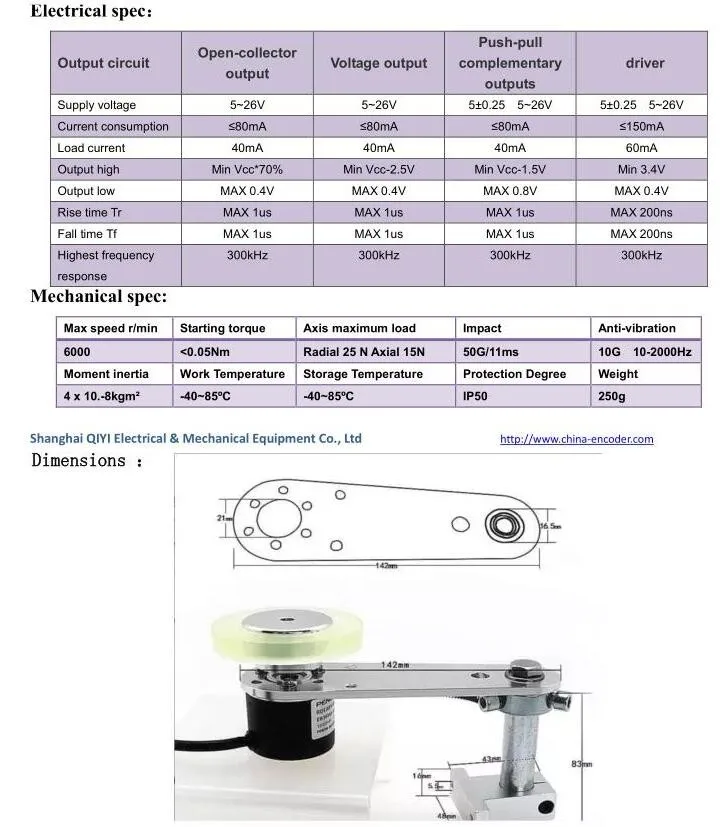 Rotary Encoder Wheel Instrument 500PPR Rotary Encoder - Wheel Perimeter 200mm GHW38G500BMC526-200