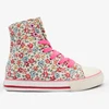Hot Sale Floral Girls Shoes High Top Kids Canvas Shoes
