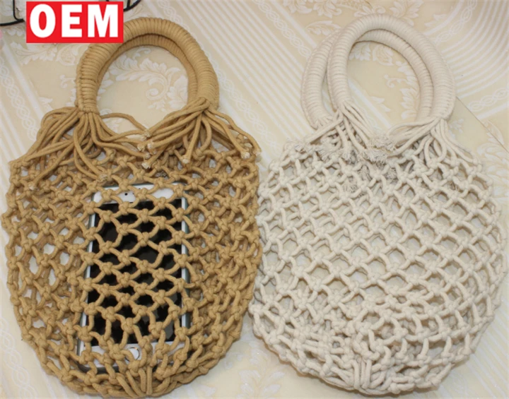 Ylm Custom Design Handmade Natural Market Net Bag Over The Shoulder Beach Rope Tote Crochet Macrame Bag For Ladies Buy Crochet Macrame Bag For Ladies Market Net Bag Beach Rope Tote Product On