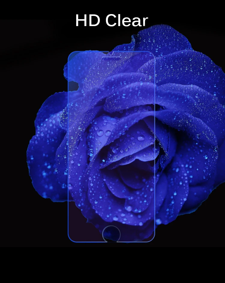 2.5d 性感蓝色手机电影 9h 防爆钢化玻璃屏幕保护 iphone 7/7 plus