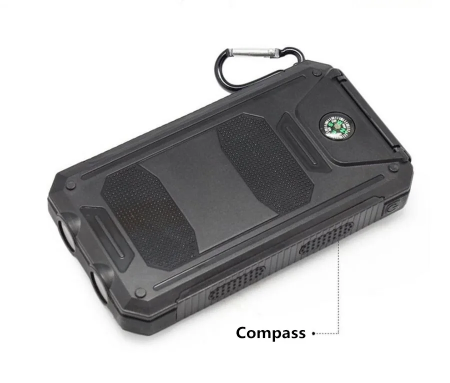 High Quality Amazon Waterproof Solar Power Bank Charger 10000mah For