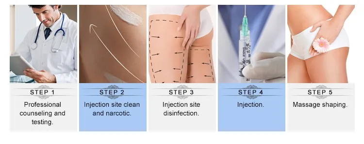 500ml hyaluronic acid buttock injection for surgery