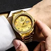 Luxury Golden Men Auto Mechanical New Design Stainless Steel Tourbillon Sub-dial Multi Functional WATCH