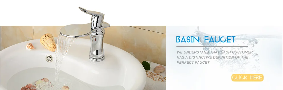 Brass Chrome Contemporary Waterfall Bathroom Basin faucet