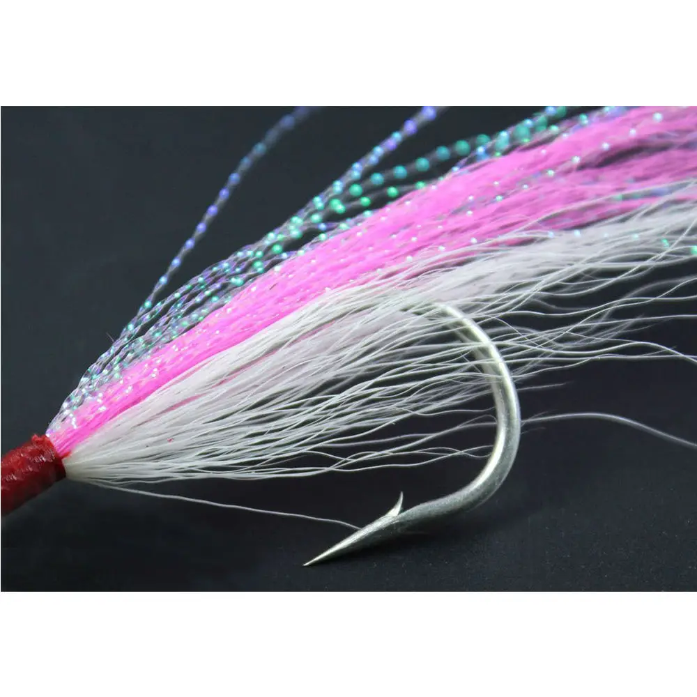 Bucktail Teasers Fishing Hook Saltwater Fishing Plugs Lures Teaser Tail